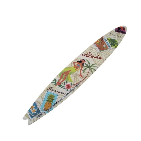 Hawaiian-Inspired Black Cosmetic Pouch & Nail File Set – Orange & Green Design – - Picture 3 of 4